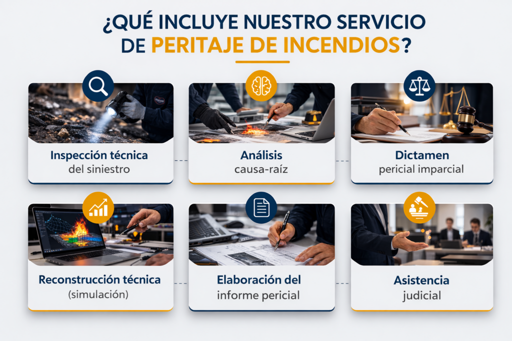 Peritaje de incendios y consultoría forense profesional